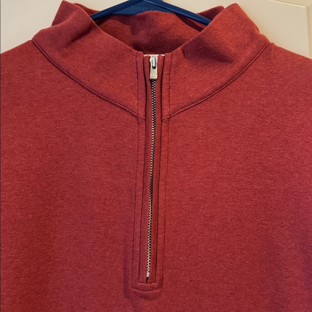 Peter Millar Maroon Zip-Up Pullover - image 2